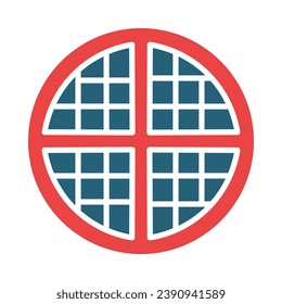Waffle Vector Glyph Two Color Icon For Personal And Commercial Use.
