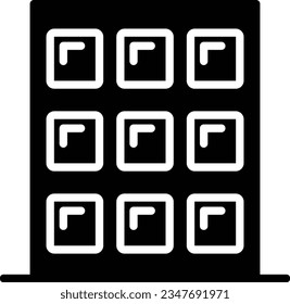 Waffle Vector Icon Glyph Style