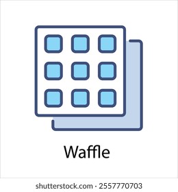 Waffle vector icon stock illustration