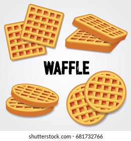 waffle vector illustration