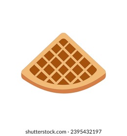 Ilustración vectorial Waffle sobre fondo blanco. Icono de la comida del desayuno