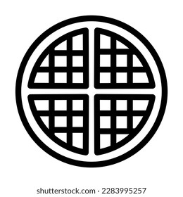 Waffle Vector Line Icon Design