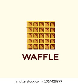 Waffle vector logo. Waffle illustration.  