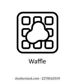 WaffelVektorgrafik       Umrisssymbole. Einfache Stockillustrationsmaterial