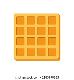 Waffle vector. Square waffle. Soft Belgian waffles. Realistic style. Dessert template. Vector illustration.