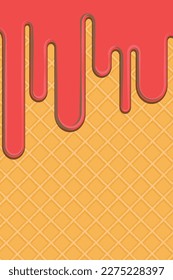 Waffle vertical vector background, vertical vector illustration