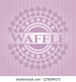 Waffle vintage pink emblem