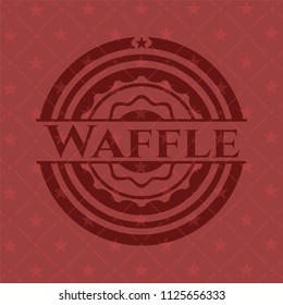 Waffle vintage red emblem
