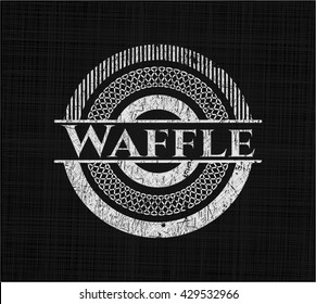 Waffle written on a blackboard