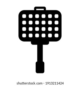 Waffle-iron icon. Belgian simple waffle-iron vector icon for web design on white background