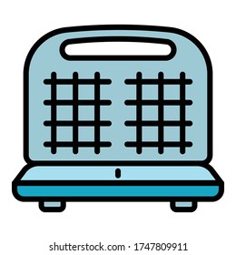 Icono de Waffle-iron. Icono del vector de hierro del contorno para el diseño web aislado en fondo blanco
