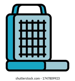 Icono de creador de hierro. Contorno creto de hierro creador vectorial icono para el diseño web aislado en fondo blanco