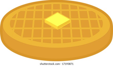 waffles with butter