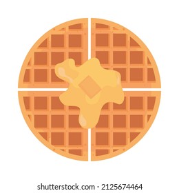 Waffeln mit Buttersymbol