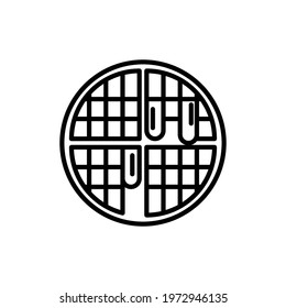waffles icon line style vector for your web, mobile app logo UI design
