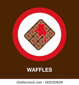 waffles icon - simple, vector, icon for website design, mobile app, ui. Vector Illustration