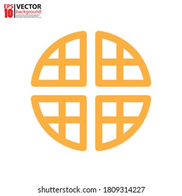 Waffles outline icon vector. Food icon concept. Eps10 vector illustration.
