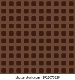 Waffles pattern. Vector brown waffle pattern.