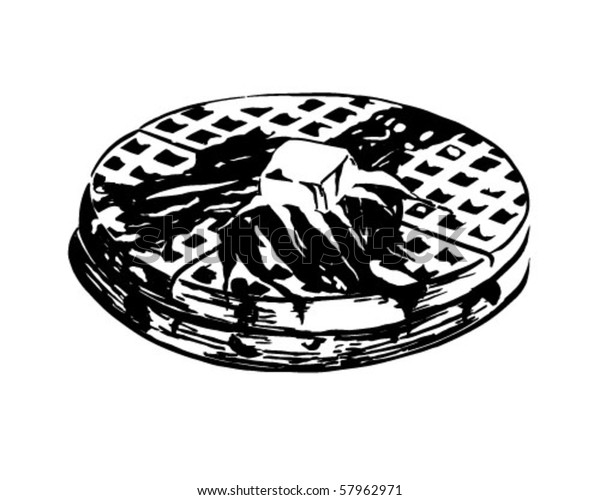 Waffles Retro Clip Art Stock Vector (Royalty Free) 57962971 | Shutterstock