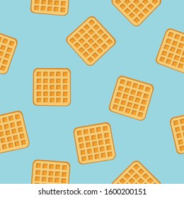 Waffles Seamless Pattern Background or Wallpaper