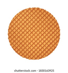 Waffles vector background. Delicious sweet crunchy food.