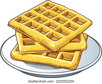 Waffles. Vector illustration on a white background