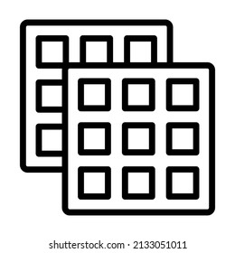 waffles vector Line Icon. Simple Creative vector Line Icon