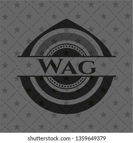 Wag dark icon or emblem