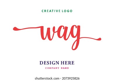 WAG lettering logo is simple, easy to understand and authoritative