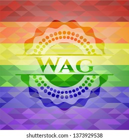 Wag lgbt colors emblem 