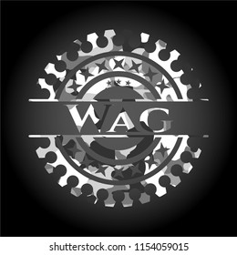 Wag on grey camouflage pattern