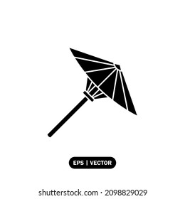 Wagasa umbrella icon vector illustration logo template for many purpose. Isolated on white background.