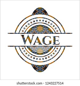 Wage arabic emblem background. Arabesque decoration.