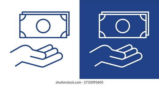 Wage Blue And White Icon Style Collection