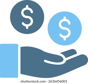 Wage Glyph Two Colour Icon