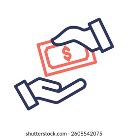 Wage Icon Element for Design