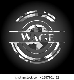 Wage on grey camo texture
