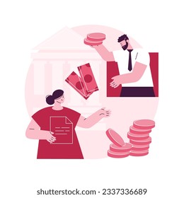 Wage subsidy for business employees abstract concept vector illustration. Small-medium sized business support, keep employees on the payroll, COVID19 crisis layoff, unemployment abstract metaphor.