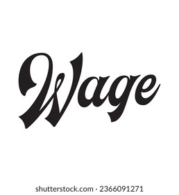 wage text on white background.