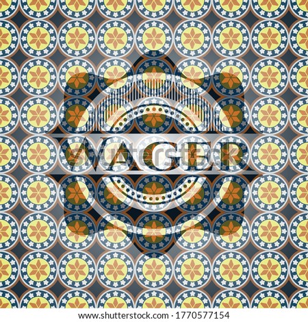 Wager arabesque emblem background. arabic decoration. 