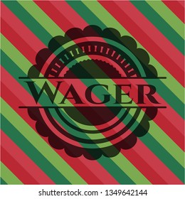 Wager christmas style badge..