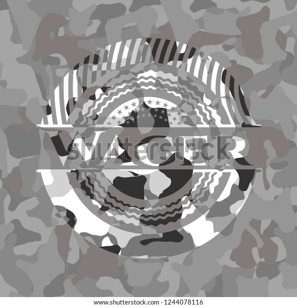 Wager Grey Camouflaged Emblem Stock Vector Royalty Free 1244078116