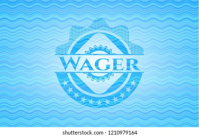 Wager water badge background.