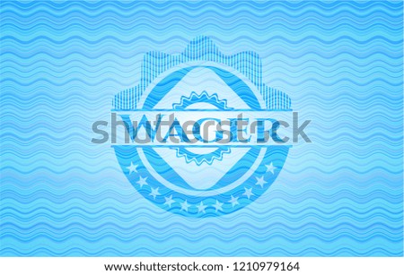 Wager water badge background.