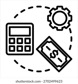 Estilo de esquema de icono único de control de salarios