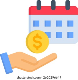 Icono de salarios Ilustración vectorial plana