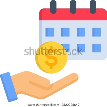 Wages Icon Flat Vector Illustration