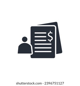 wages icon. vector.Editable stroke.linear style sign for use web design,logo.Symbol illustration.