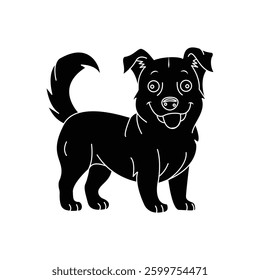 Wagging Joy Stylish Pet Silhouette Design.