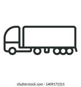 waggon logistic - minimal line web icon. simple vector illustration. concept for infographic, website or app.